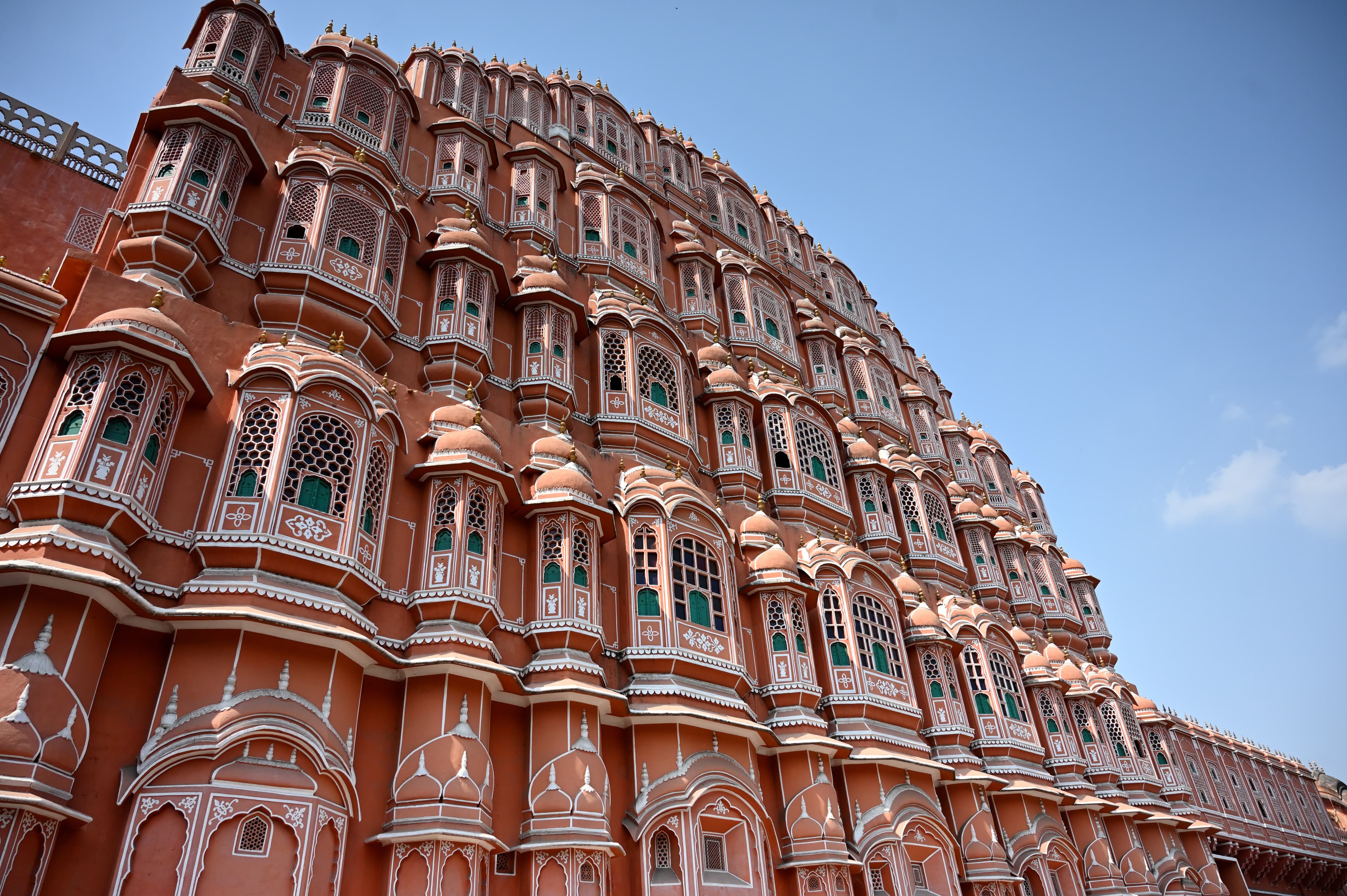 Hawa Mahal in Jaipur, Rajasthan, India, seen from behind